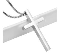 ZIAFRPN Moda Minimalista in Acciaio Inox Croce Pendenti Uomo e Donna amuleto Collana Gioielli Padre Figlio Moglie Regali