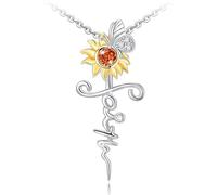 ZIAFRPN Moda Reddito Numero Girasole Collana Delicato Girasole Segue la direzione del Sole rappresenta la Speranza e la Fortuna