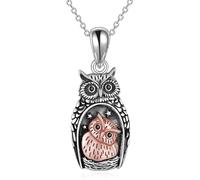 ZIAFRPN Moda Reddito Vintage Gufo Pendente Collana Signore Compleanno Gioielli Regalo per Moglie, Figlia e Madre