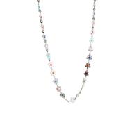 ZIAFRPN Moda Smalto colorato Piccolo Fiore Girocollo Collana per Le Donne Ragazze Vacanza con Accessori per Gioielli