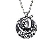 ZIAFRPN Moda Viking 2024 Collana Creativa per Barca a Vela Viking per Uomini Donne Charm personalità Vintage Punk Rock