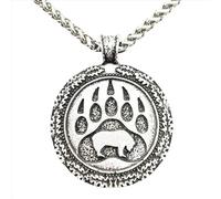 ZIAFRPN Moda Zampa d'Orso con Simbolo del Dio slavo Fortunato, Protezioni Veles, amuleto Vichingo Animale, Talismano Talismano Pendenti, collane da Donna per Uomini