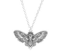 ZIAFRPN Morte Falena Collana Vintage Ciondolo Zucchero Teschio Gotico Farfalla Rock Emo Goth Hiphop Donne Uomini Gioielli Halloween Accessori
