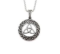 ZIAFRPN Nodo Amuleto Vintage Trinità Ciondolo Collana Vichingo Nodo Celtico Collana per Gli Uomini Scandinavo Irlandese Gioielli Regalo