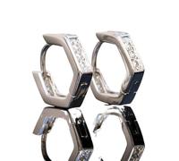 ZIAFRPN Orecchini a Cerchio Moderni Femminili alla Moda per la Vita Quotidiana Anelli per Orecchie Versatili di Colore Argento Accessori Luminosi per Le Donne