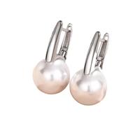 ZIAFRPN Orecchini di Perle Imitazione semplici ed Eleganti per Le Donne di Colore Argento Moda Versatile Accessori per l'orecchio della Signora Gioielli