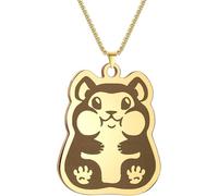 ZIAFRPN Paffuto Guance Criceto Pendente Collana Donne Gilrls Carino Animale Cartoon Gioielli per Gli Uomini Regalo