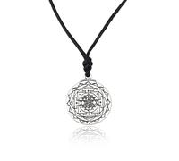 ZIAFRPN Pentagramma Collana Sakura Cerchio Magico Sole Luna Stella Magia Array Buona Fortuna Amuleto Gioielli