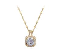 ZIAFRPN personalità Classica Micro-intarsiato Bianco Gioielli Semplice Stile cubo Collana Orecchini in Acciaio Inox intarsiato Moda Fascino Ragazze Gi