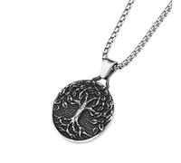 ZIAFRPN Piccola Dimensione Vintage Albero della Vita Collana per l'Uomo Biker Nordic Viking Pendente Amuleto Gioielli Regali