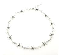 ZIAFRPN Piccolo Filo rovi Ferro Unisex Girocollo Collana Donne Hip-Hop Gotico Stile Punk Filo spinato Piccole Spine Catena Girocollo Regali