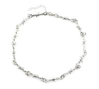 ZIAFRPN Piccolo Filo rovi Ferro Unisex Girocollo Collana Donne Hip-Hop Gotico Stile Punk Filo spinato Piccole Spine Catena Girocollo Regali