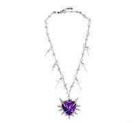 ZIAFRPN Punk Goth Red Heart Ciondolo Collana Vintage Thorn Knot Catena per Le Donne Uomo Hip Hop Y2K Grunge Emo Accessori per Gioielli