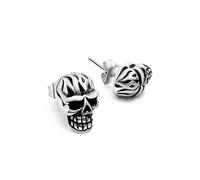 ZIAFRPN Punk Hip Hop Skull Orecchini per Gli Uomini delle Donne Vintage 316L Biker Skeleton Orecchini Unisex Halloween Gioielli Regali congratulazioni Regali