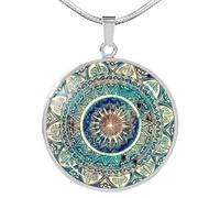 ZIAFRPN Reddito alla Moda Mandala Yoga Time Collana Squisito Modello Design Ciondolo Collana Regali per Ragazze Fortunate