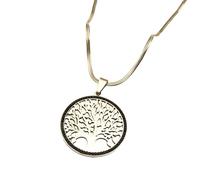ZIAFRPN retrò in Acciaio Inox Albero della Vita Pendenti Luce di Lusso Strass L Collana per Uomini e Donne Inspirational Gioielli Regali