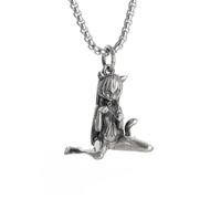 ZIAFRPN Retro Punk Anime Cartoon Game Character Orecchie di Gatto Girly Collana Pendente per Uomo Donna Hip Hop Rock Party Gioielli Regali congratulazioni Regali