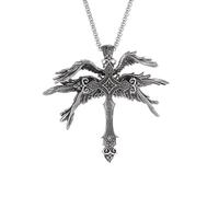ZIAFRPN retrò Santo Angelo Sei Ali Croce Pendente Collana Personalizzato da Uomo Punk Moto Tendenza Amuleto Gioielli Regalo