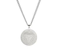 ZIAFRPN retrò Sigillo di Salomone Buona Fortuna Ricchezza Carriera Collane Rotonde Protezione Settimo Pentacolo di Saturno Amuleto Charm Gioielli