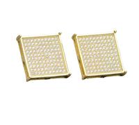 ZIAFRPN Rock Hip Hop Orecchini per Gli Uomini Maschio Full Bling Iced out Square Ear Stud Donne Femminile Orecchini alla Moda Gioielli