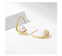 ZIAFRPN S Freshwater Femminile Squisito Piccolo e Semplice Design Gioielli di Fascia Alta Orecchini A,