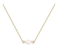 ZIAFRPN Semplice Barocco Perla Girocollo Collana per Le Donne Minimalista Perla d'Acqua Dolce Pendente Collane Gioielli Insegnante Regali