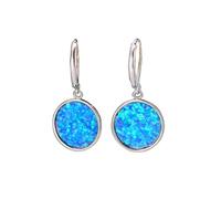 ZIAFRPN Semplice Rotondo Geometrico Cerchio Earrgs Dichiarazione Weddg Accessori Gioielli Moda Imitazione Opal Pendente Collana