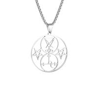 ZIAFRPN Semplice Salomone Sigillo Cinque Punte Stella Pendente Collana per Uomini e Donne Personalizzato Moda Gioielli Regali congratulazioni Regali