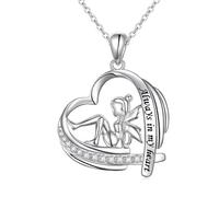 ZIAFRPN Sempre nel Mio Cuore Amore Fiore Fata Angelo Signora Collana Moda Reddito Charm Ragazza Amante Regalo