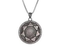 ZIAFRPN Sette Angeli Cerchio Magico Sigillo di Salomone Collana Pendente per Personalizzato Vintage Punk Fortunato Amuleto Gioielli Regalo congratulazioni Regali