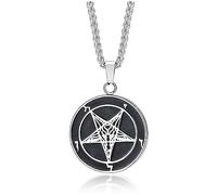 ZIAFRPN Sigillo di LUCIFERO, Sigillo LUCIFERO, Meglio REGNARE ALL'INFERNO Ciondolo Collana per Gli Uomini AZAZEL Abaddon BERLIAL BELZEBÙ LUCIFERO Samael