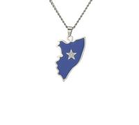 ZIAFRPN Smalto Africa Somalia Mappa Collane Donne Somalo Paese Bandiera Pendente Moda Partito Gioielli Regalo