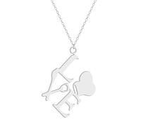 ZIAFRPN Speciale Lettera d'Amore per Cuochi Ciondolo Collana per Le Donne Ragazze Minimalista Chef Collo Catena Mor Day Charms Gioielli Regalo Collare