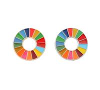 ZIAFRPN Spilla Colorata Enamal Obiettivi di Sviluppo Sostenibile SDGs Nazioni Unite Pin Badge Moda Arcobaleno Pinne Broszka Distintivo Spille