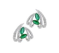 ZIAFRPN Splendidi Artigli Verdi Forma Orecchini Scintillanti Donne da Sposa Accessori per L'orecchio del Partito Monili di Moda