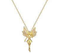 ZIAFRPN Squisita Moda Micro-intarsiato Splendide Ali d'Angelo Carino Collana Charm Luce Lusso Ragazze in Acciaio Inox Clavicola Catena