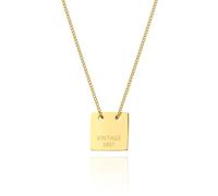 ZIAFRPN Staless Collana in Acciaio per Le Donne Vtage 1967 Pendente Choker Cha Collana Fidanzamento Partito Gioielli di Moda Regali