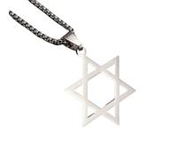 ZIAFRPN Stella di David Pendente Salomone Collana per Uomini e Donne Israeliano Gioielli Ebrei Regali congratulazioni Regali