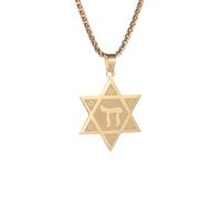 ZIAFRPN Stella di David Pendente Stella a Sei Punte Amuleto Salomone Collana per Uomini e Donne Regali di Gioielli per Le Vacanze