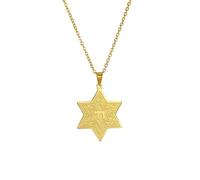 ZIAFRPN Stella ebraica di David Chai Simbolo Collana ebraismo esagramma Ciondolo Kabbalah Protezione amuleto Gioielli