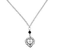 ZIAFRPN Stile Punk Gotico Hollow Heart Croce Pendente Collana Dark Art Goth Gioielli Collane per Le Donne Rock Regali