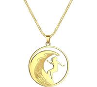 ZIAFRPN Surfer Girl Ciondolo Collana per Uomo Donna Surfer su Onda Charm Catena Estate Spiaggia Surf Hobby Gioielli Regalo