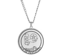 ZIAFRPN Tarocchi Collana Abito di Denari Pendenti Gioielli Spirituali per Streghe Uomini e Donne Gioielli