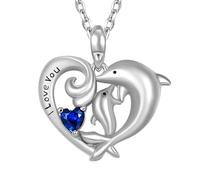 ZIAFRPN Tide Heart Shaped Wave Dolphin Pendant Collana Squisiti Accessori di Gioielli da Donna per Regali quotidiani e per la Festa della Mamma
