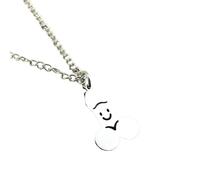 ZIAFRPN Trend Pene Preservativo Collana per Le Donne degli Uomini Divertente Carino KPOP Acciaio Sorridente Viso Pendente Maglione Catena Coppia Gioielli