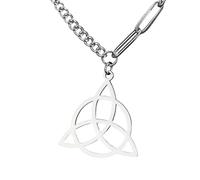 ZIAFRPN Trinity Knot Collana Nodo Irlandese Geometrico Senza Tempo Buona Fortuna Amuleto Gioielli
