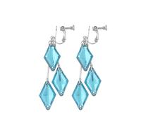 ZIAFRPN Twisted Wonderland Sirenetta Orecchini per Donne Floyd Clip Orecchini Geometria Estetica Nappa Orecchio Clip Gioielli