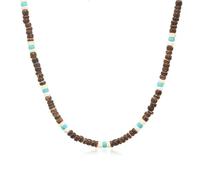ZIAFRPN Vintage Estate Boemia Etnico Bianco Cocco Surfer Collana Uomo Tribale Gioielli Fatti A Mano Naturale di Legno Perline Collana per Gli Uomini