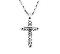 ZIAFRPN Vintage Gotico Rombo Croce Pendente Collana per Uomo Donna Moda Biker Amuleto Religioni Gioielli congratulazioni Regali