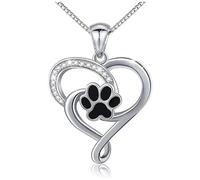 ZIAFRPN Vintage Hollow out Heart Footprint Ciondolo Collana per Le Donne Pet Animal Dog Paw Intarsiato Zircone Bling Collana Fine Jewelry Regalo